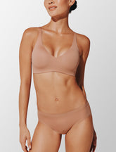 Mocha Thermoregulating TempSync™ Wireless Plunge Bra - Thirdlove near me