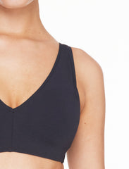 Black Organic Cloud Cotton Wireless Bra - Thirdlove Women