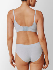 Topaz Heather Seamless Cloud Cotton Wireless Bra - Thirdlove Women