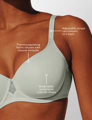 Thermoregulating Wireless Cooling Bra in Air - Cooling Bra For Menopause in Grey - Thirdlove US