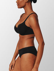 Black Organic Cloud Cotton T-Shirt Bra - Thirdlove discount