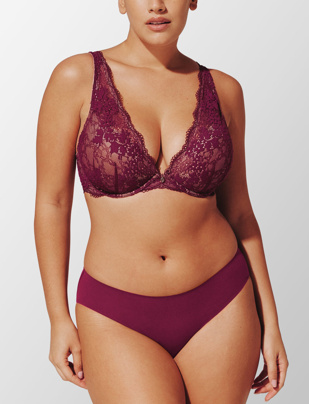 Raspberry Crush All Day Lace Uplift Plunge Bra - Thirdlove for sale