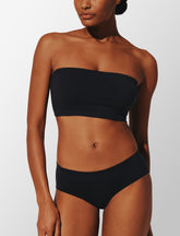 Black Seamless Cloud Cotton Wireless Bandeau - Thirdlove Women