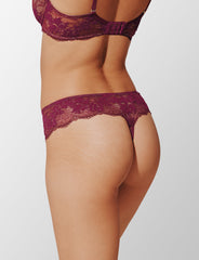 Raspberry Crush All Day Lace Thong - Thirdlove discount