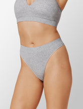 Sea Salt & Heather Gray Seamless Cloud Cotton Thong - 2 Pack - Thirdlove sale
