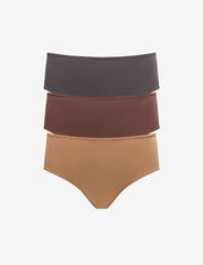 Fig-Sienna-Mocha High Waist Thong 3 Pack Box - Thirdlove discount