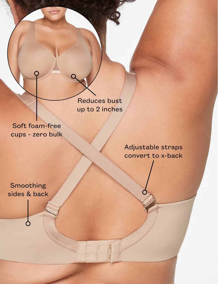 Taupe Unlined Minimizer Bra - Thirdlove discount