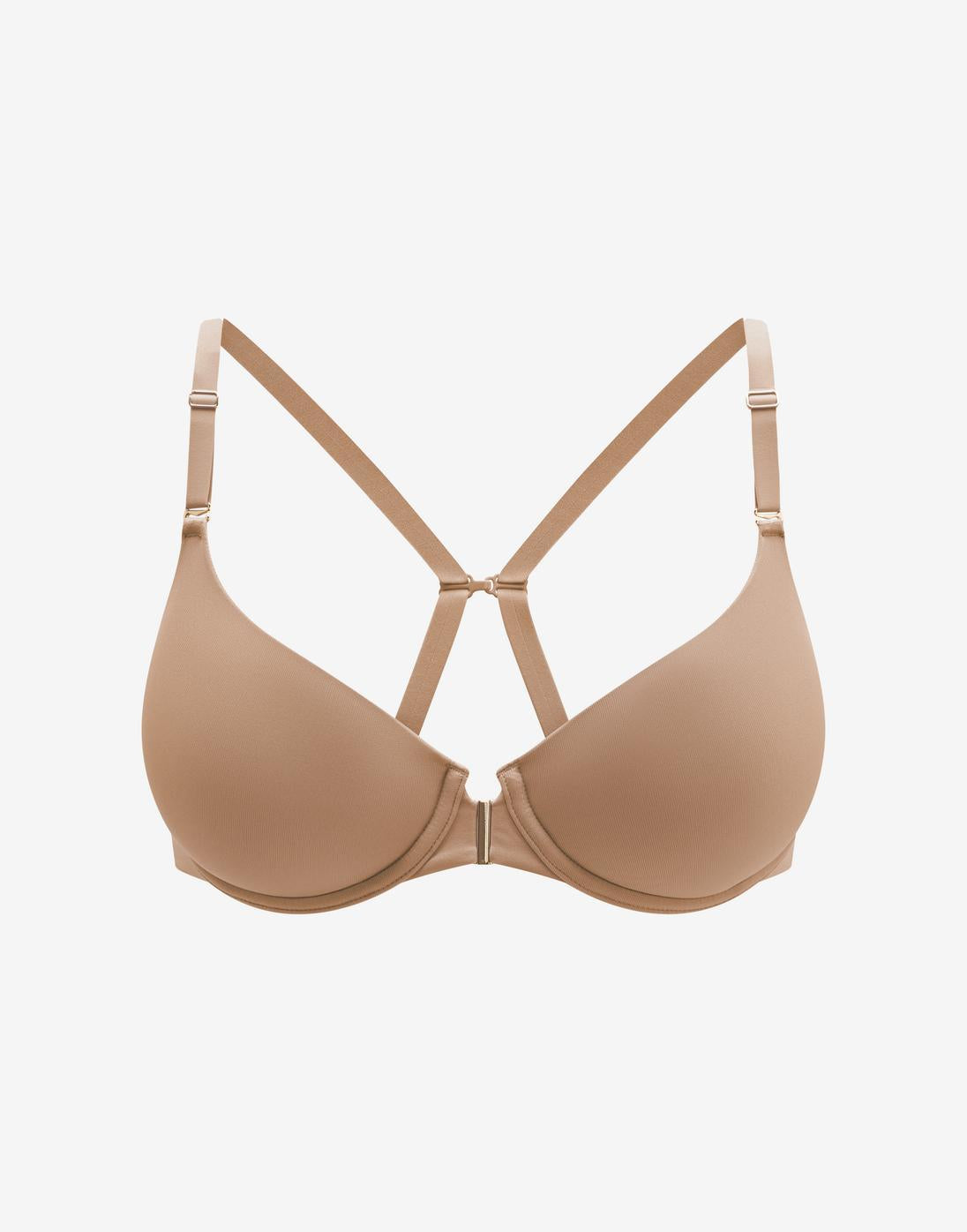 Taupe ComfortStretch Front Close T-Shirt Bra - Thirdlove Women