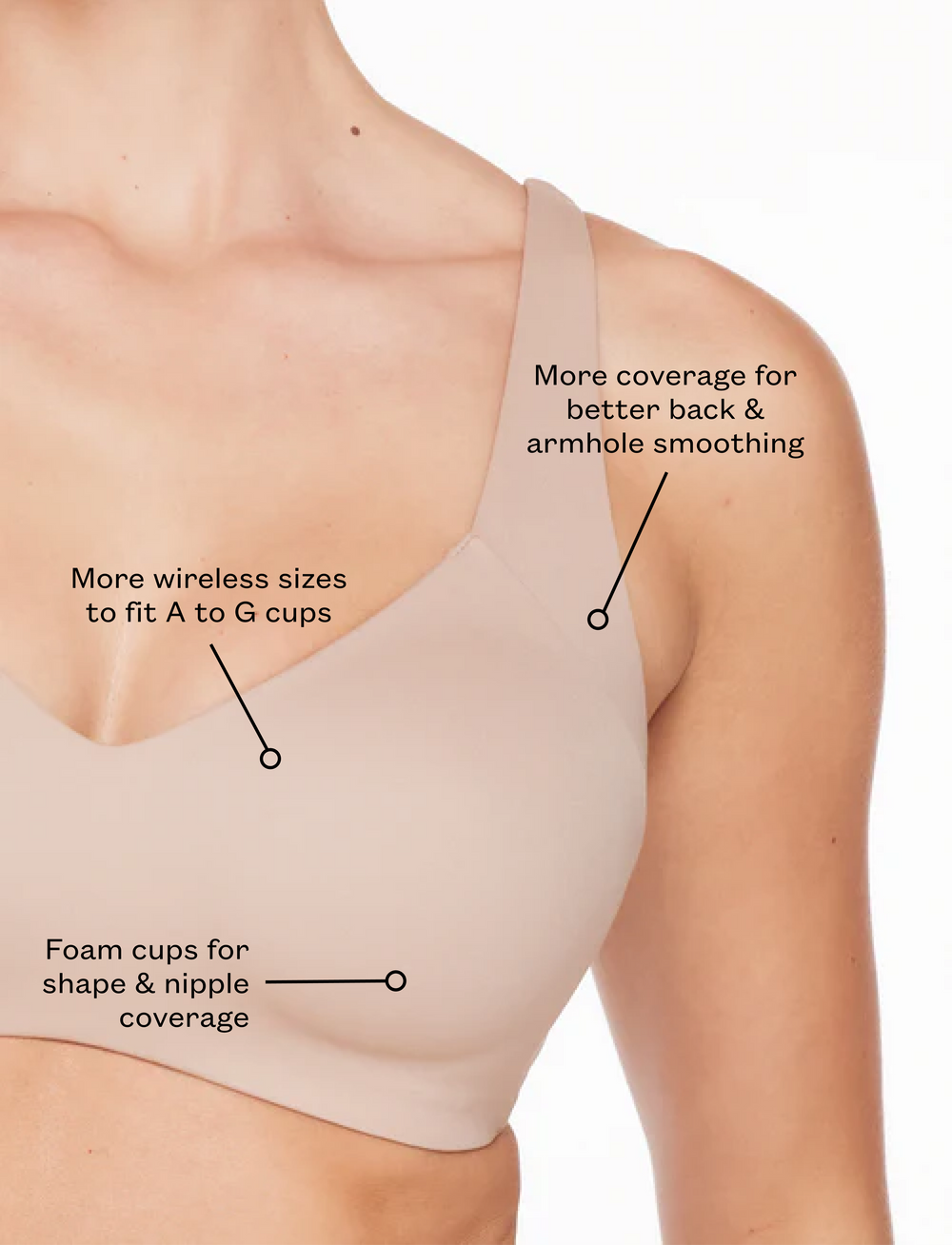 Taupe ComfortStretch Smoothing Wireless Bra - Thirdlove discount