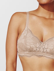 Taupe All Day Lace Wireless Bra - Thirdlove discount