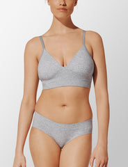 Heather Gray Seamless Cloud Cotton Wireless Bra - Thirdlove Women