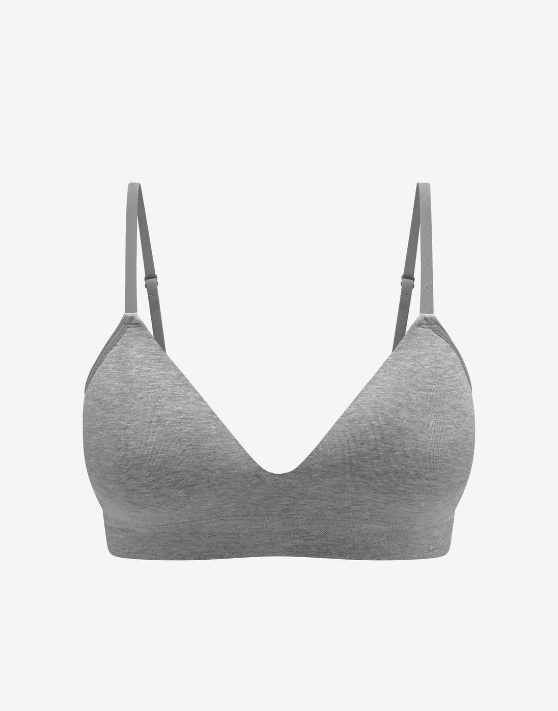 Heather Gray Seamless Cloud Cotton Wireless Bra - Thirdlove Women