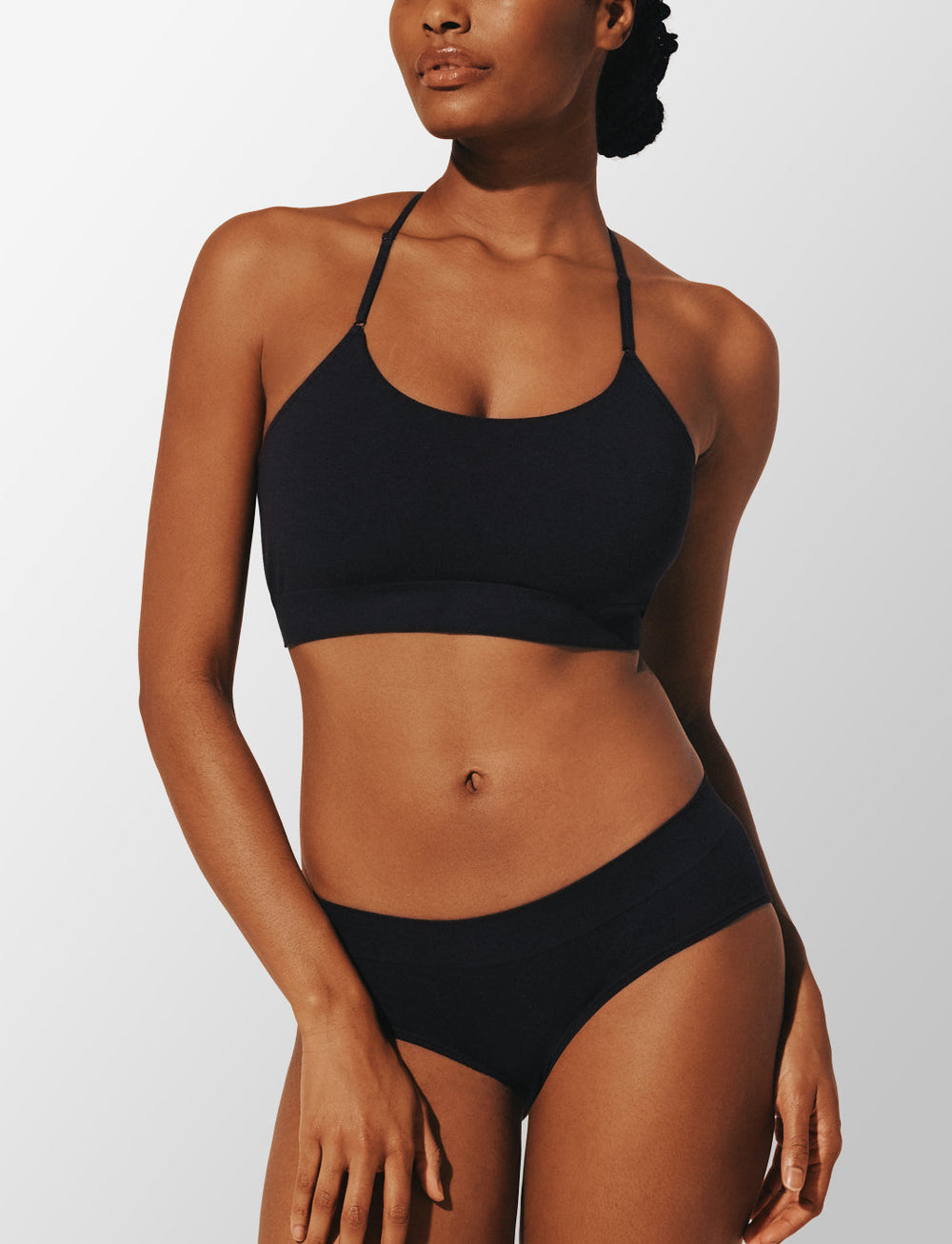 Black Seamless Cloud Cotton Wireless Bralette - Thirdlove sale