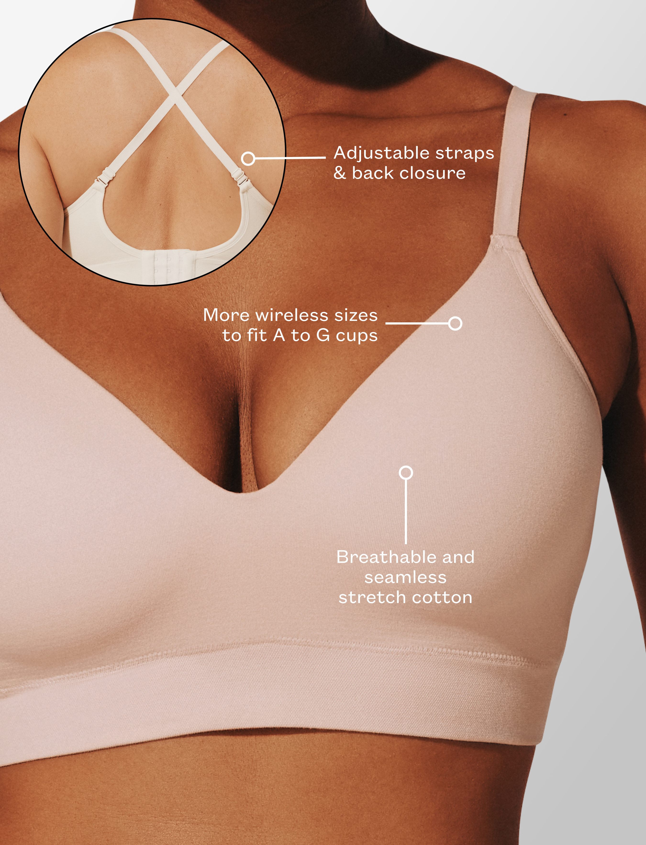 Rose Dust Seamless Cloud Cotton Wireless Bra - Thirdlove discount