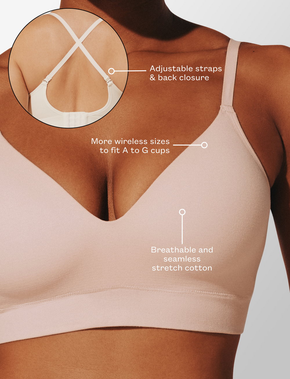 Rose Dust Seamless Cloud Cotton Wireless Bra - Thirdlove discount