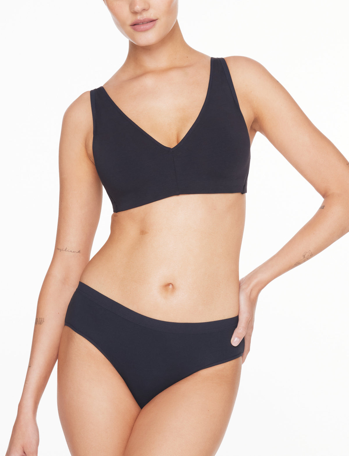 Black Organic Cloud Cotton Wireless Bra - Thirdlove Women