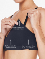 Black Organic Cloud Cotton Wireless Nursing Bra| Thirdlove - Thirdlove sale