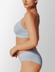 Topaz Heather Seamless Cloud Cotton Wireless Bra - Thirdlove Women