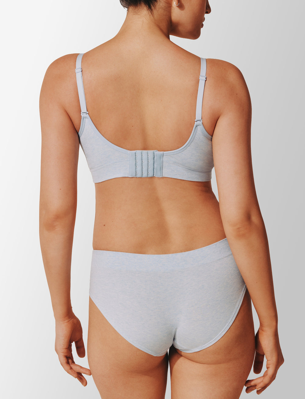 Topaz Heather Seamless Cloud Cotton Wireless Bra - Thirdlove Women
