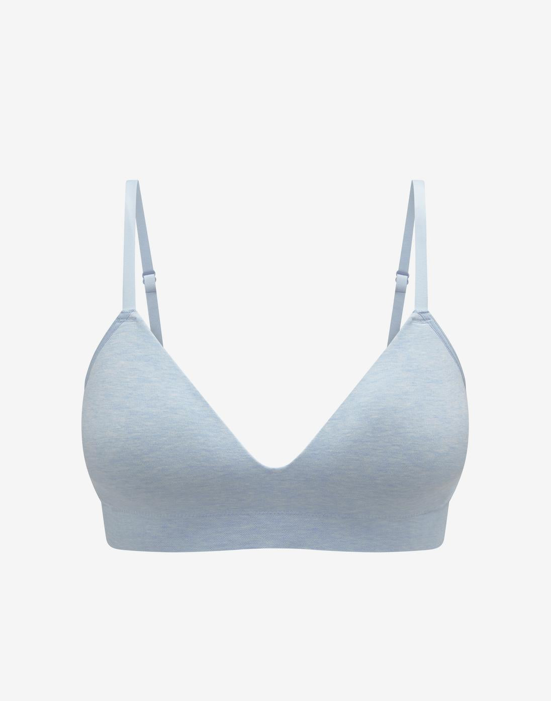 Topaz Heather Seamless Cloud Cotton Wireless Bra - Thirdlove Women