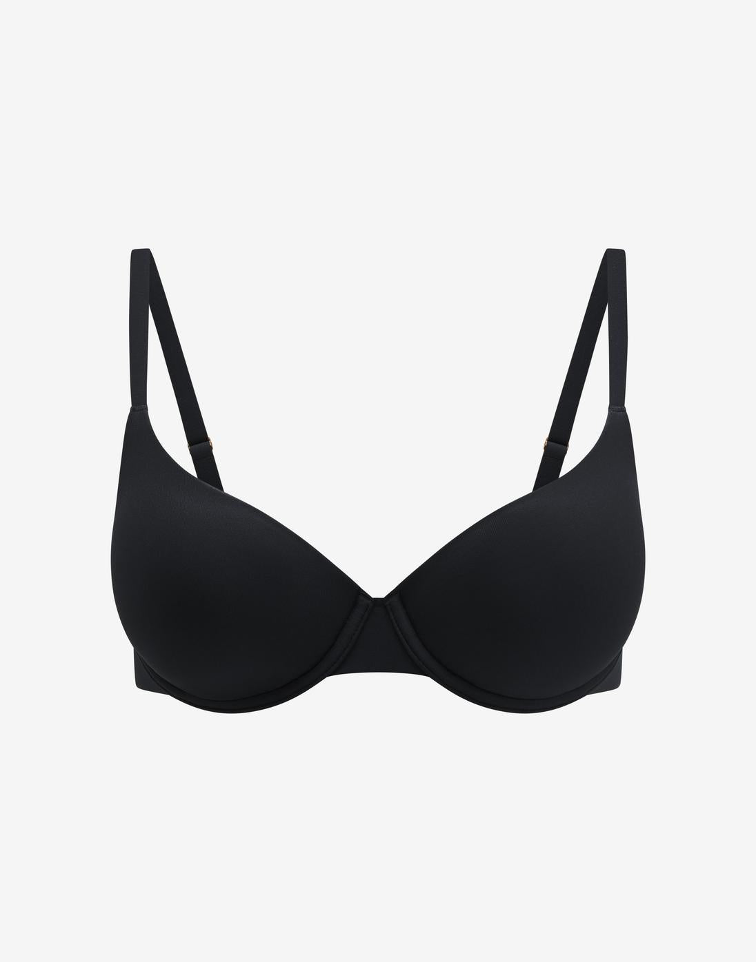 Black ComfortStretch Back Smoothing T-Shirt Bra - Best Back Smoothing & Side Smoothing Bras For All Sizes - Thirdlove for sale