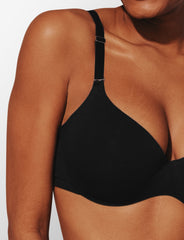 Black Organic Cloud Cotton T-Shirt Bra - Thirdlove discount