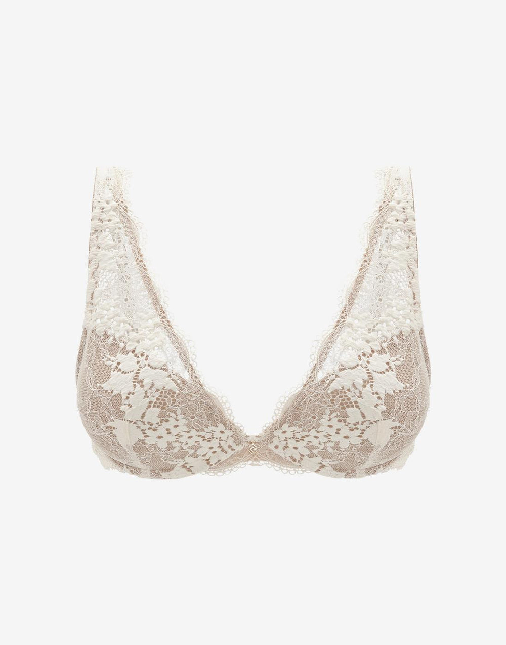 Sea Salt All Day Lace Uplift Plunge Bra (White) - Thirdlove US