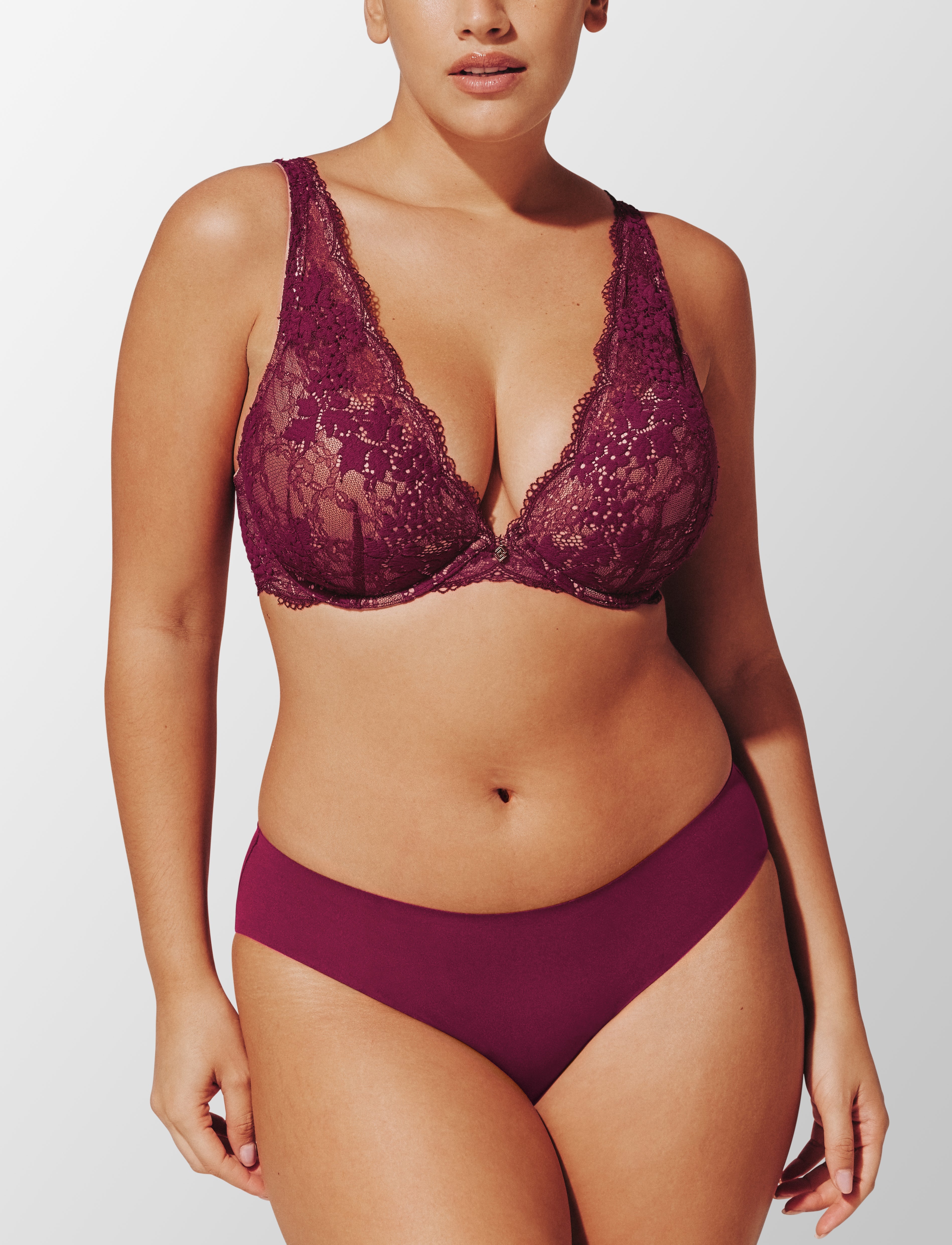 Raspberry Crush All Day Lace Uplift Plunge Bra - Thirdlove for sale