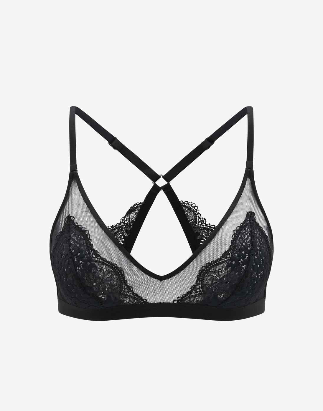 Black All Day Lace Racerback Bralette - Thirdlove for sale