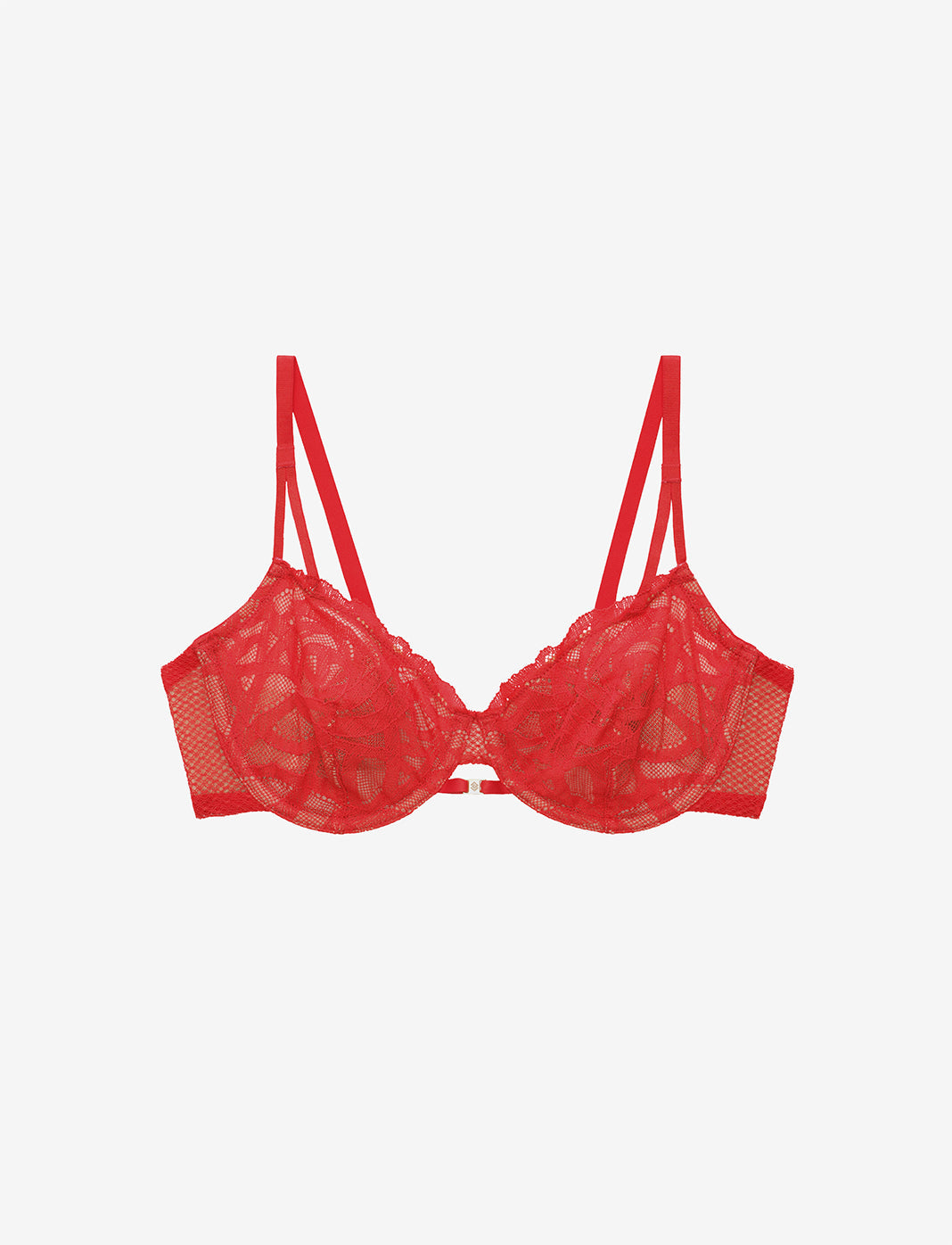 Red Rose Lace Unlined Demi Bra - Thirdlove US
