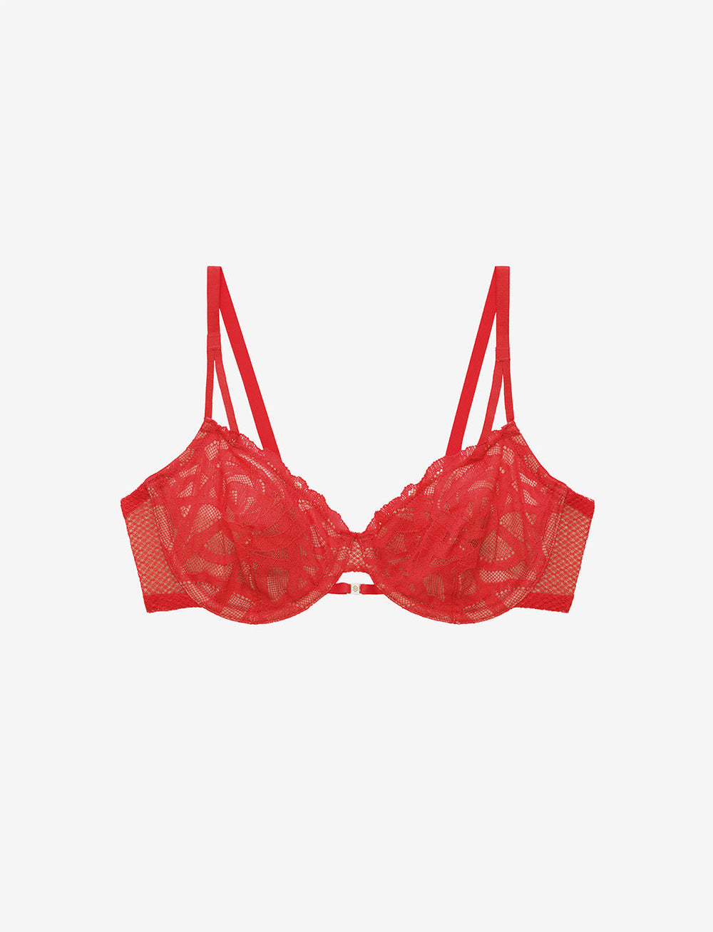 Red Rose Lace Unlined Demi Bra - Thirdlove US
