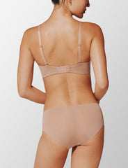 Taupe Thermoregulating TempSync™ Wireless Plunge Bra - Thirdlove for sale