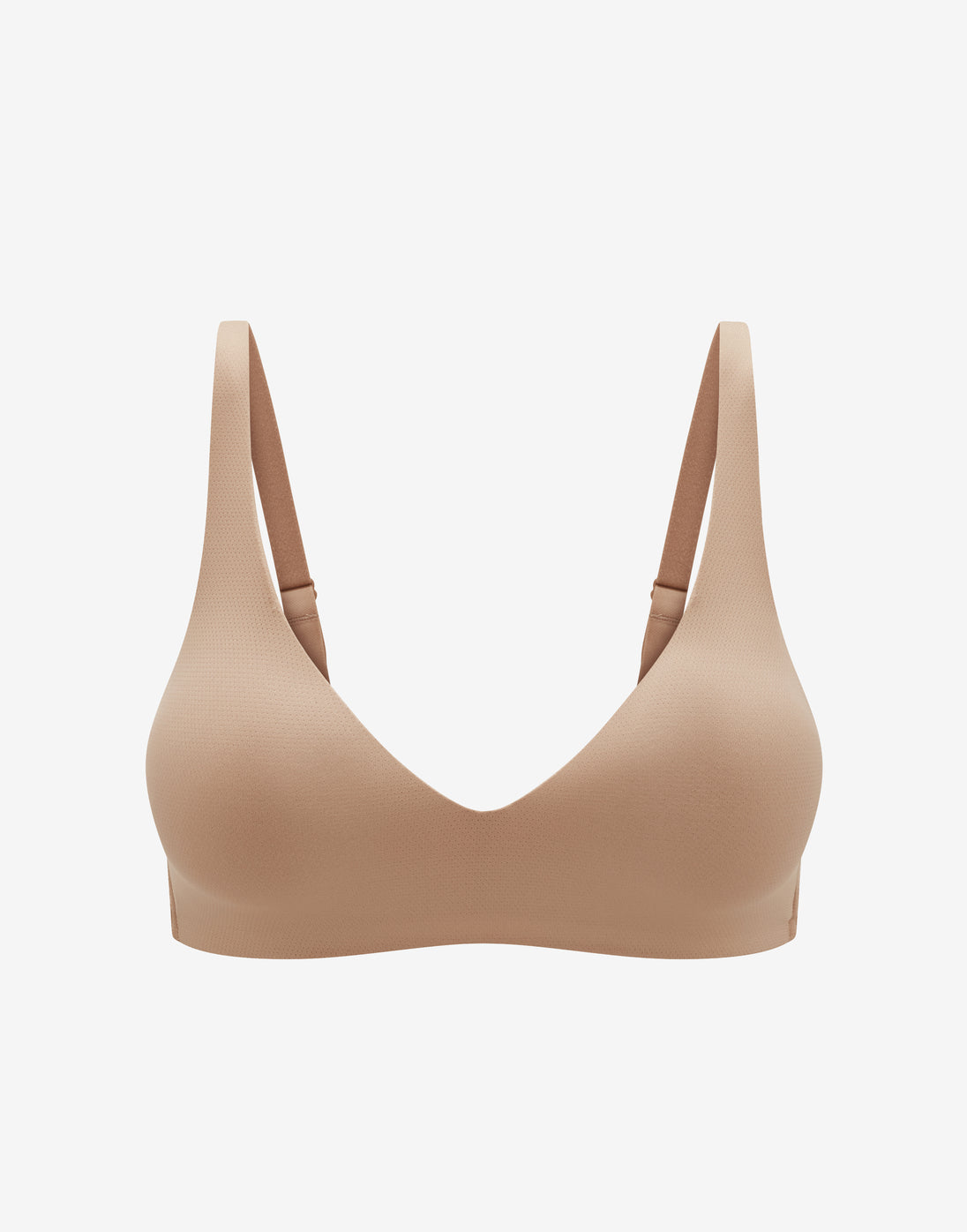 Taupe Thermoregulating TempSync™ Wireless Plunge Bra - Thirdlove for sale