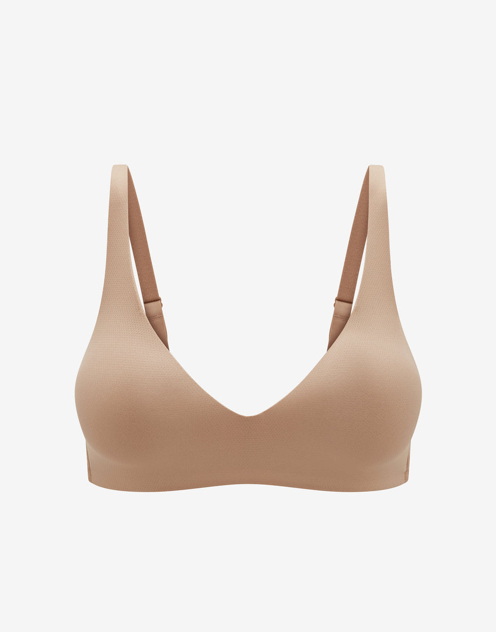 Taupe Thermoregulating TempSync™ Wireless Plunge Bra - Thirdlove for sale