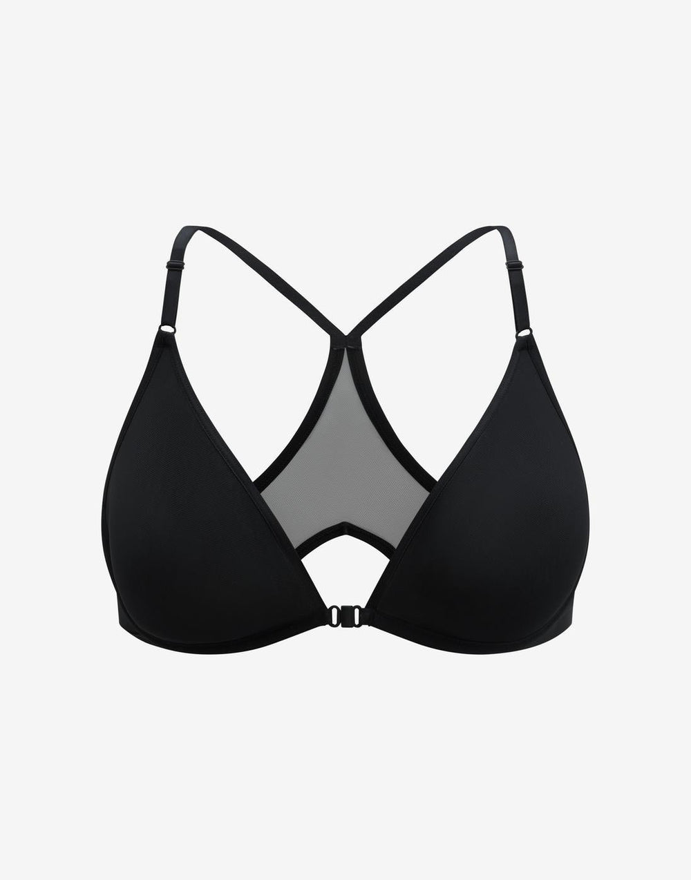 Black Bare Mesh Front Close Racerback Bra - Thirdlove US