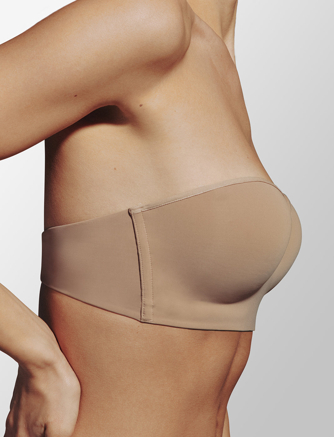 Taupe Strapless Bra No-Slip Nude Strapless Bra for Large & Small Busts - Thirdlove US