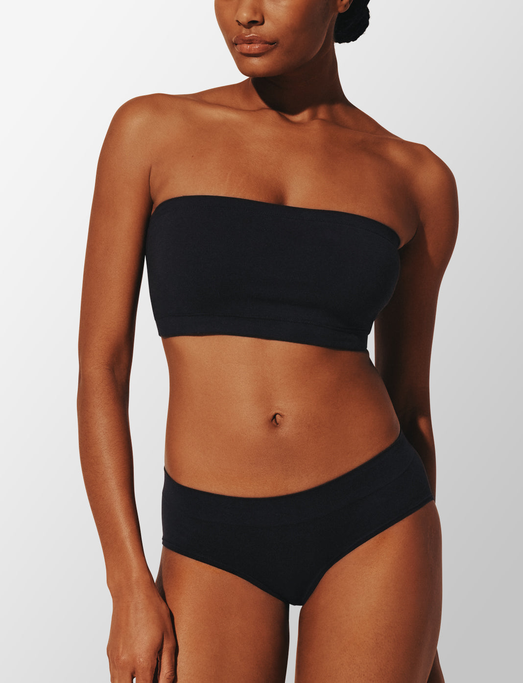 Black Seamless Cloud Cotton Wireless Bandeau - Thirdlove Women