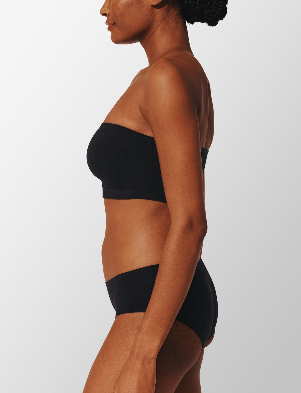 Black Seamless Cloud Cotton Wireless Bandeau - Thirdlove Women