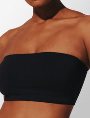 Black Seamless Cloud Cotton Wireless Bandeau - Thirdlove Women