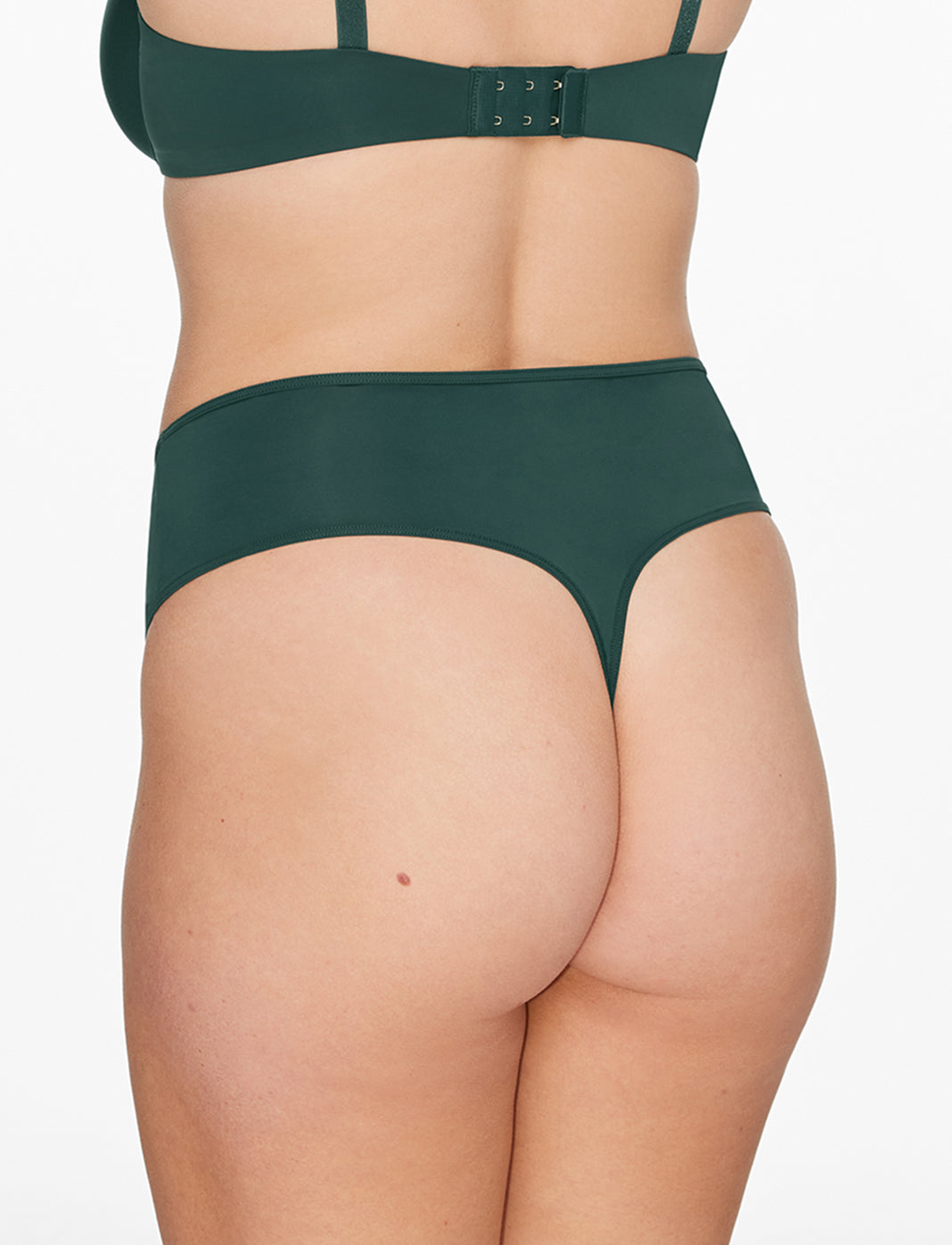 Eucalyptus High Waist Thong (Forest Green) - Thirdlove Women