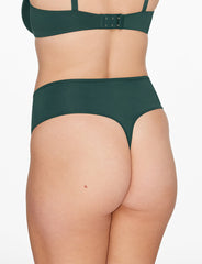 Eucalyptus High Waist Thong (Forest Green) - Thirdlove Women