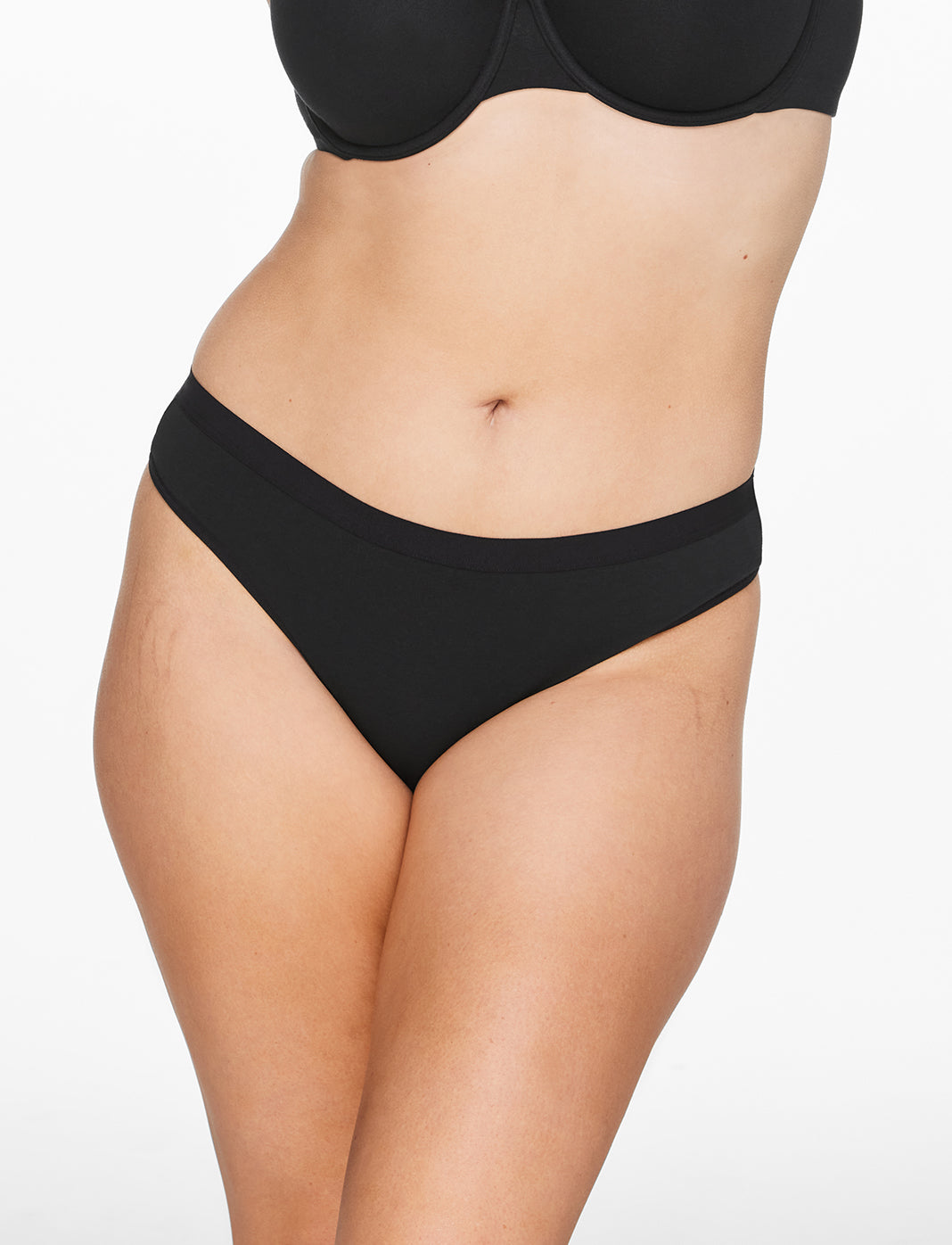 Black Organic Cloud Cotton Thong - Thirdlove US