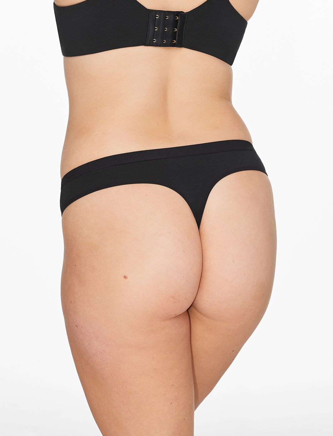 Black Organic Cloud Cotton Thong - Thirdlove US