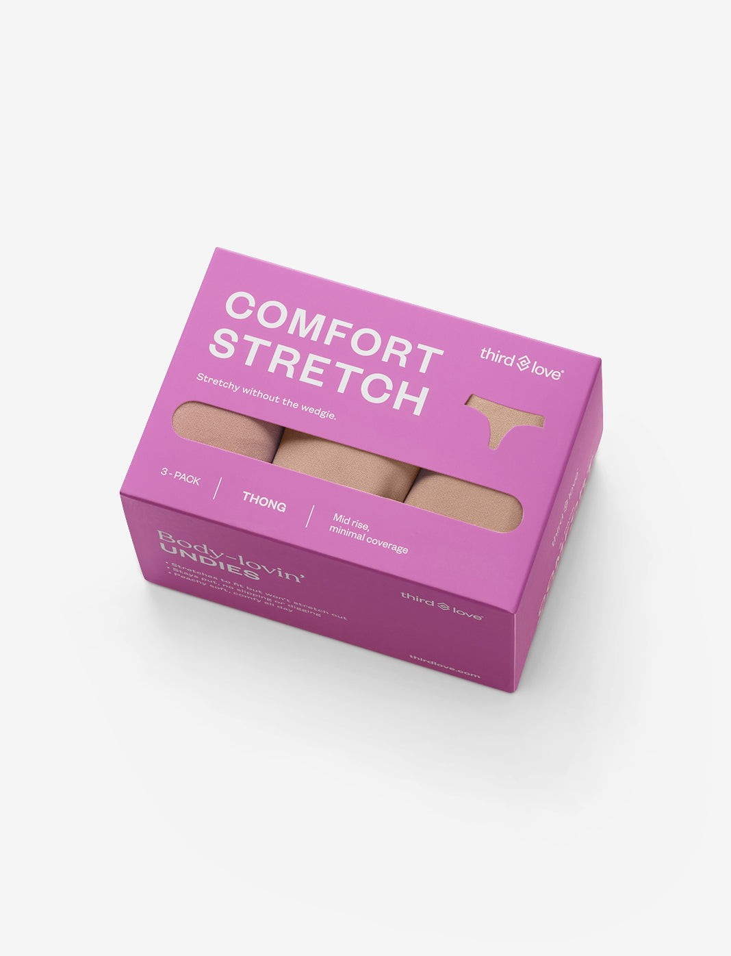Taupe ComfortStretch Thong 3 Pack Box - Thirdlove online