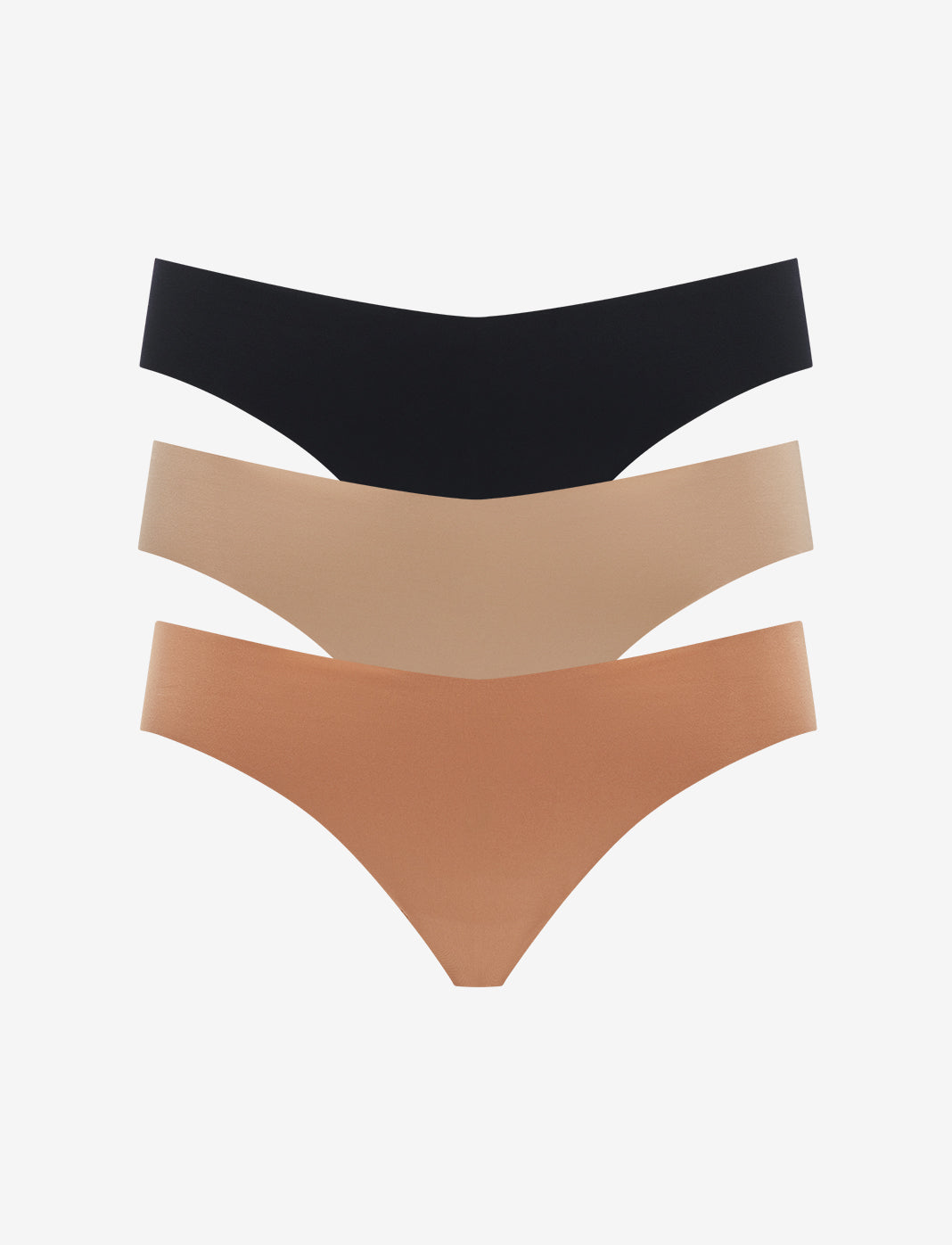 Black, Taupe & Mocha ™ No-Show Thong - 3 Pack - Thirdlove Women