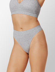 Sea Salt & Heather Gray Seamless Cloud Cotton Thong - 2 Pack - Thirdlove sale