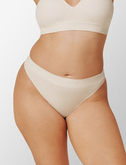 Sea Salt & Heather Gray Seamless Cloud Cotton Thong - 2 Pack - Thirdlove sale