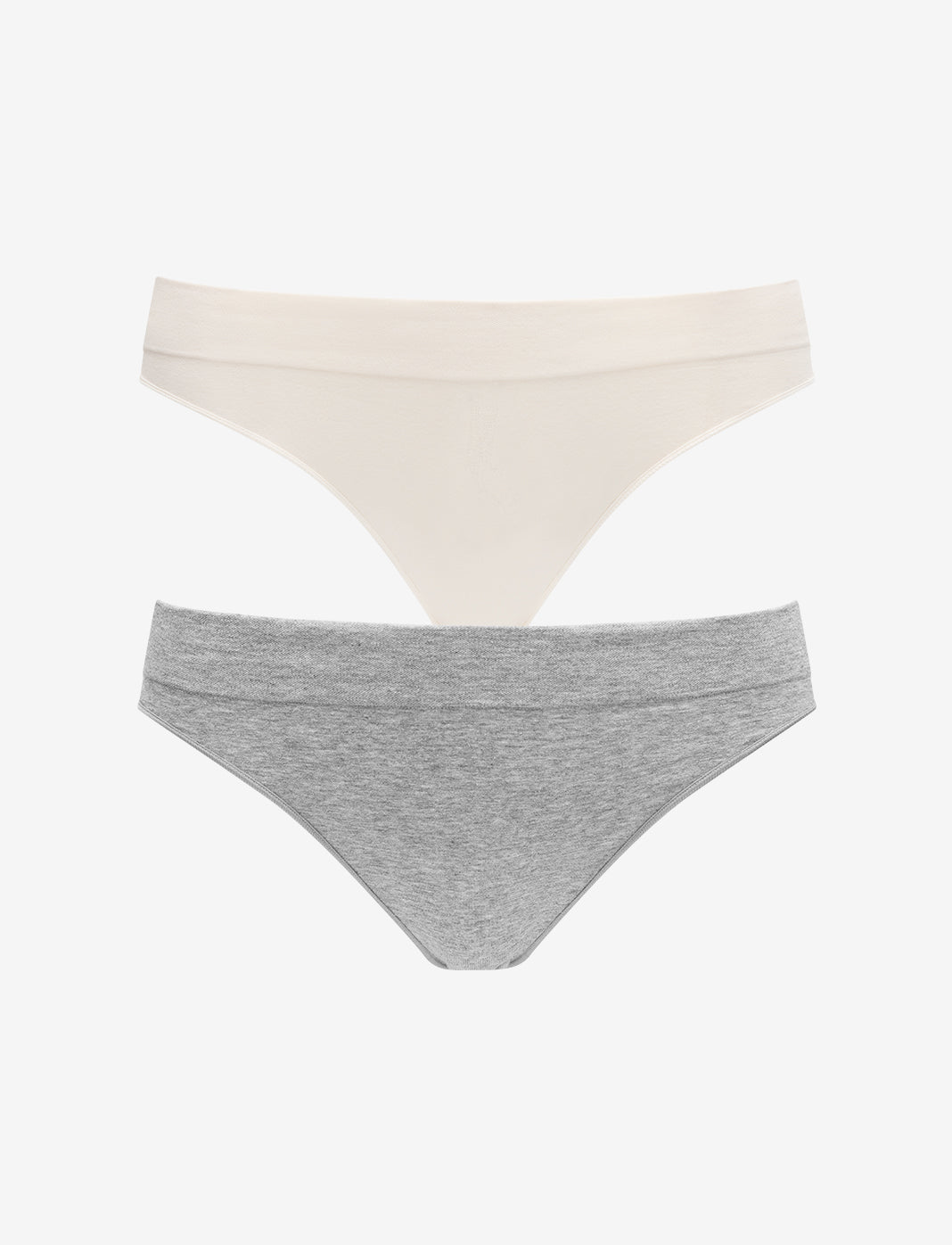 Sea Salt & Heather Gray Seamless Cloud Cotton Thong - 2 Pack - Thirdlove sale