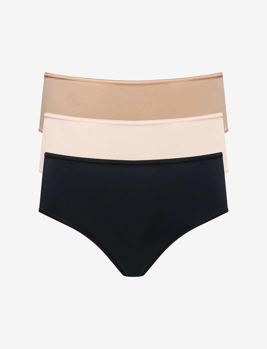 Taupe, Soft Pink & Black High Waist Thong 3 Pack Box - Thirdlove online