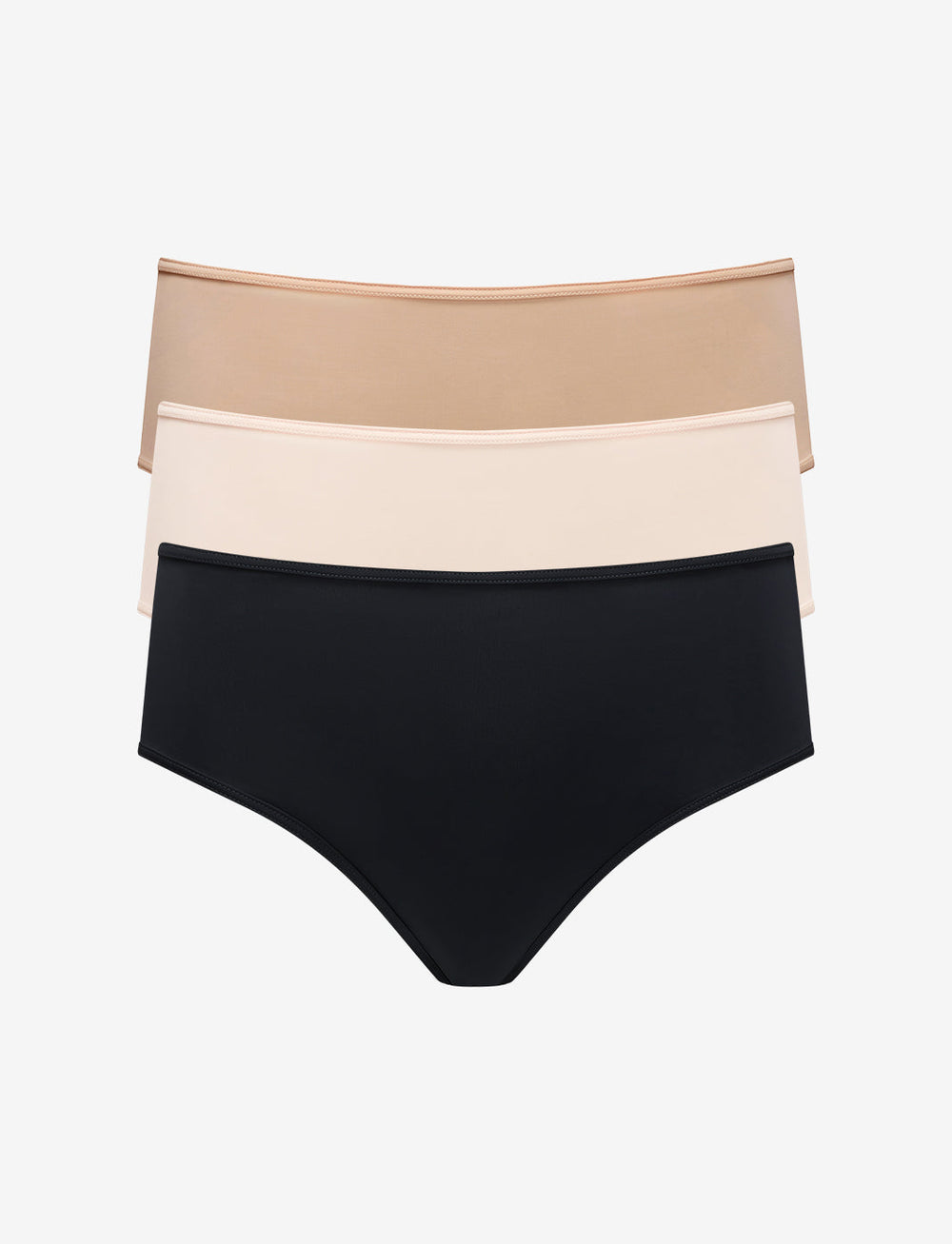 Taupe, Soft Pink & Black High Waist Thong 3 Pack Box - Thirdlove online